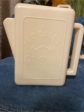Source Unknown Cream 'Locally Grown' Decorative Pitcher